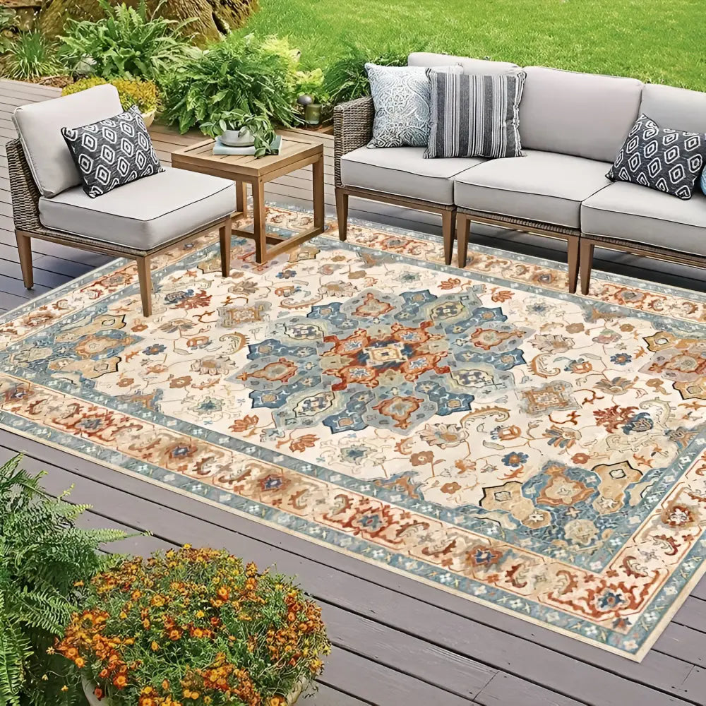 Outdoor-Teppich mit Orientalischem Muster – Rutschfest
