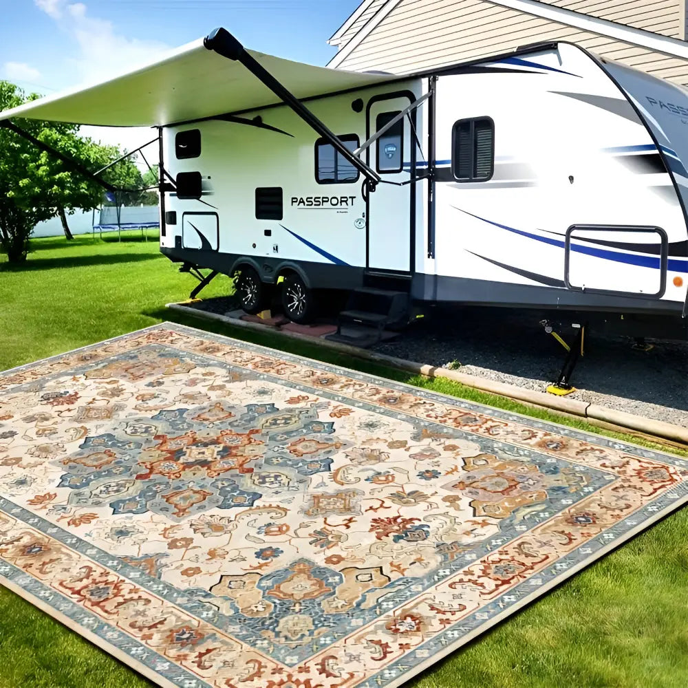Outdoor-Teppich mit Orientalischem Muster – Rutschfest