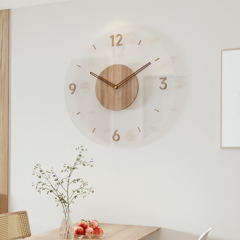 Wanduhr aus Holz mit geräuschlosem Uhrwerk