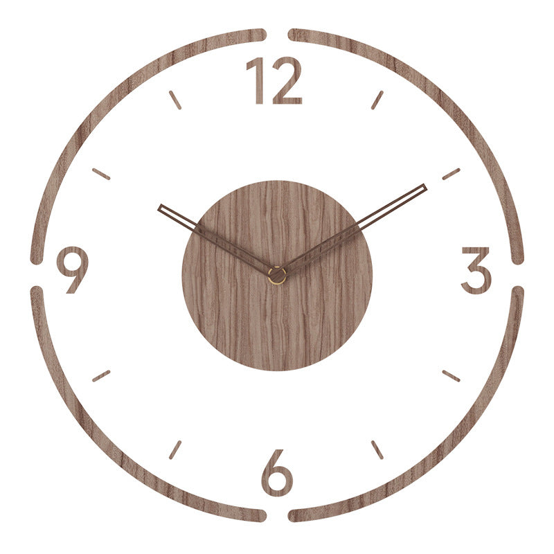 Wanduhr aus Holz mit geräuschlosem Uhrwerk
