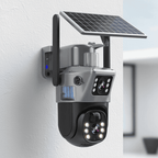 Solar-Überwachungskamera mit Dual-Objektiv und 4K-Auflösung