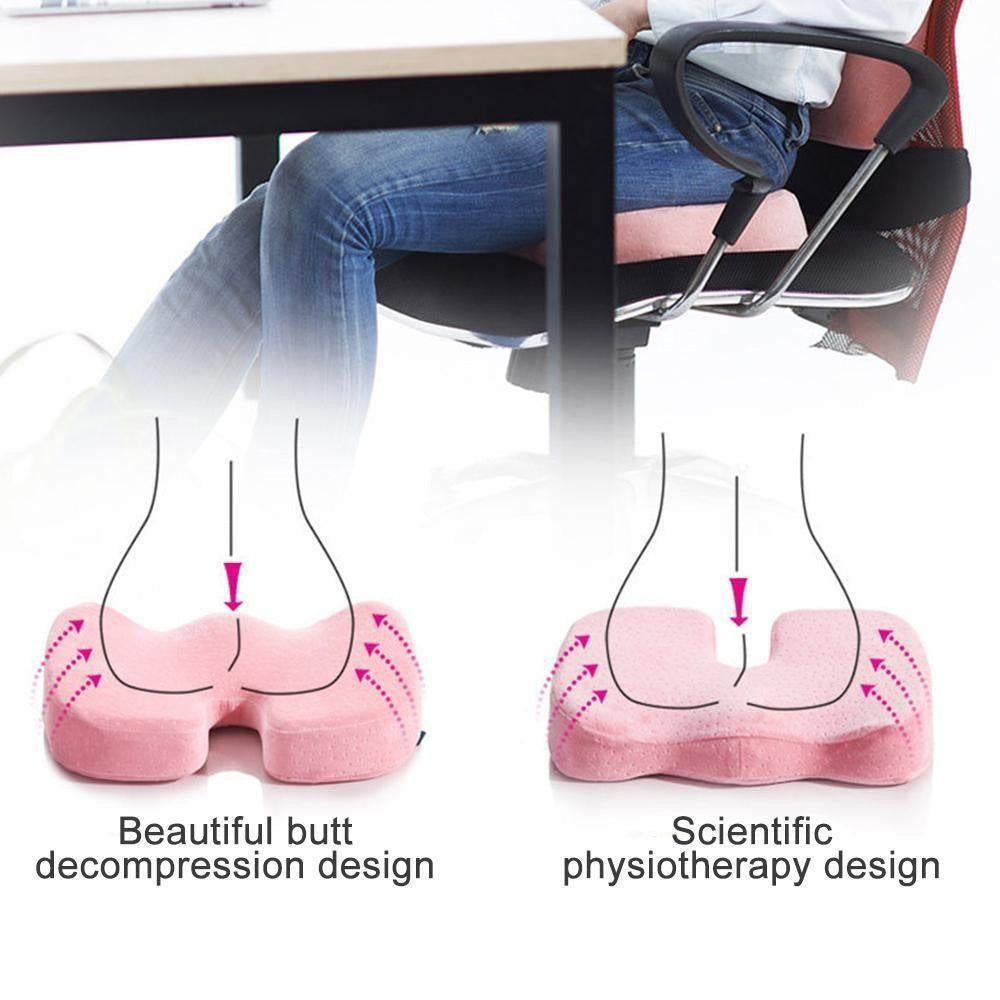Orthopädisches Sitzkissen Memory Foam mit U-Ausschnitt
