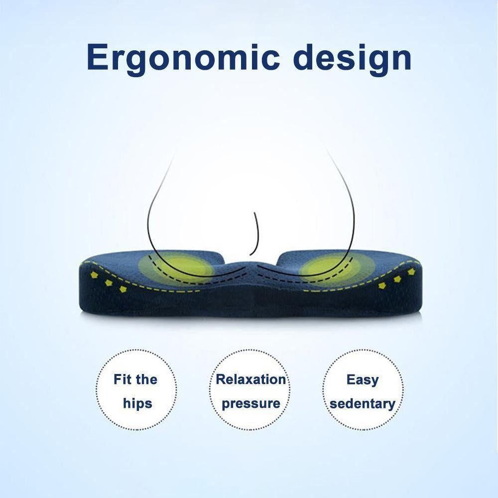 Orthopädisches Sitzkissen Memory Foam mit U-Ausschnitt
