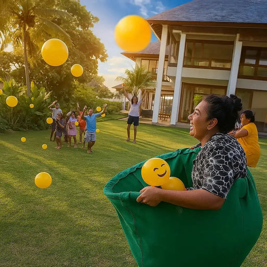 Outdoor-Wurfspiel mit Riesenhose für Gruppenspaß