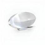 LED-Tischlampe aus Kristallglas mit Chromsockel
