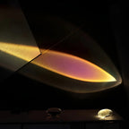 LED-Tischlampe aus Kristallglas mit Chromsockel