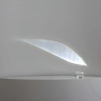 LED-Tischlampe aus Kristallglas mit Chromsockel