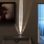 LED-Tischlampe aus Kristallglas mit Chromsockel