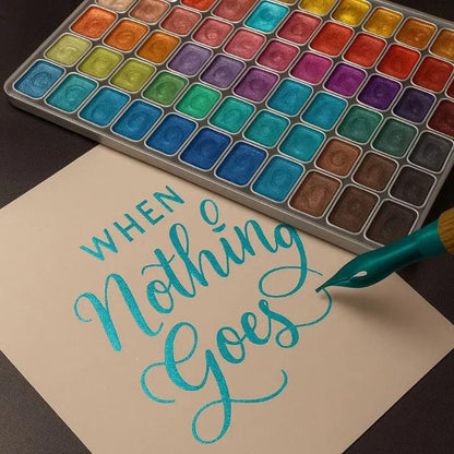 Perlenpulver-Pigment 60 Farben | Schimmernde Aquarellfarben