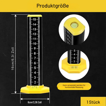 Präzisions-Höhenmessstab — Magnetfuß mit eingebauten Libellen
