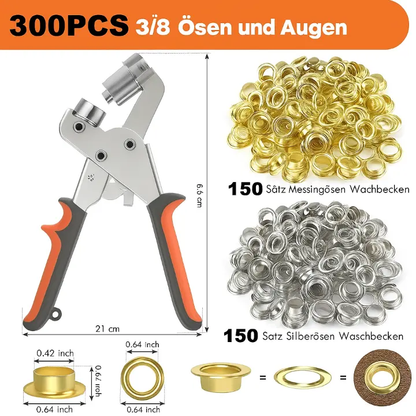 Profi-Ösenset — Einfach Ösen setzen ohne Kraftaufwand