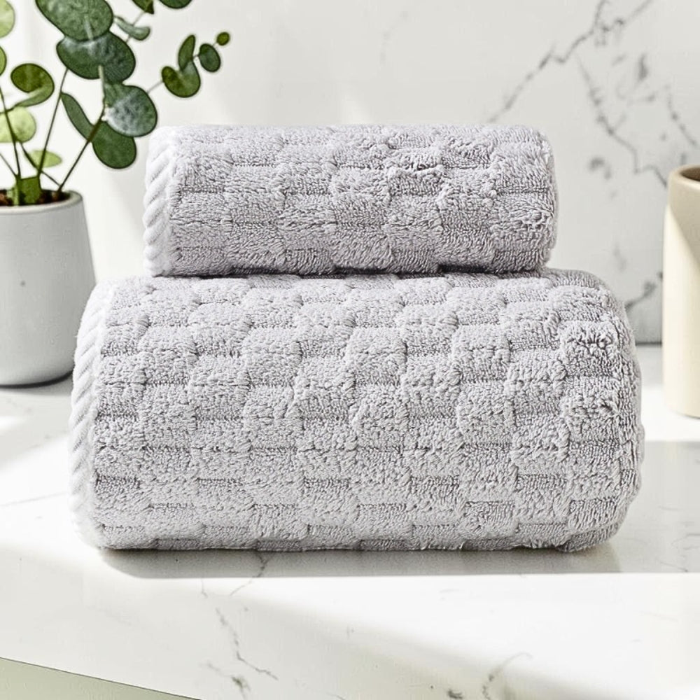 Fleece-Handtuchset mit weicher Oberfläche – 2-teilig