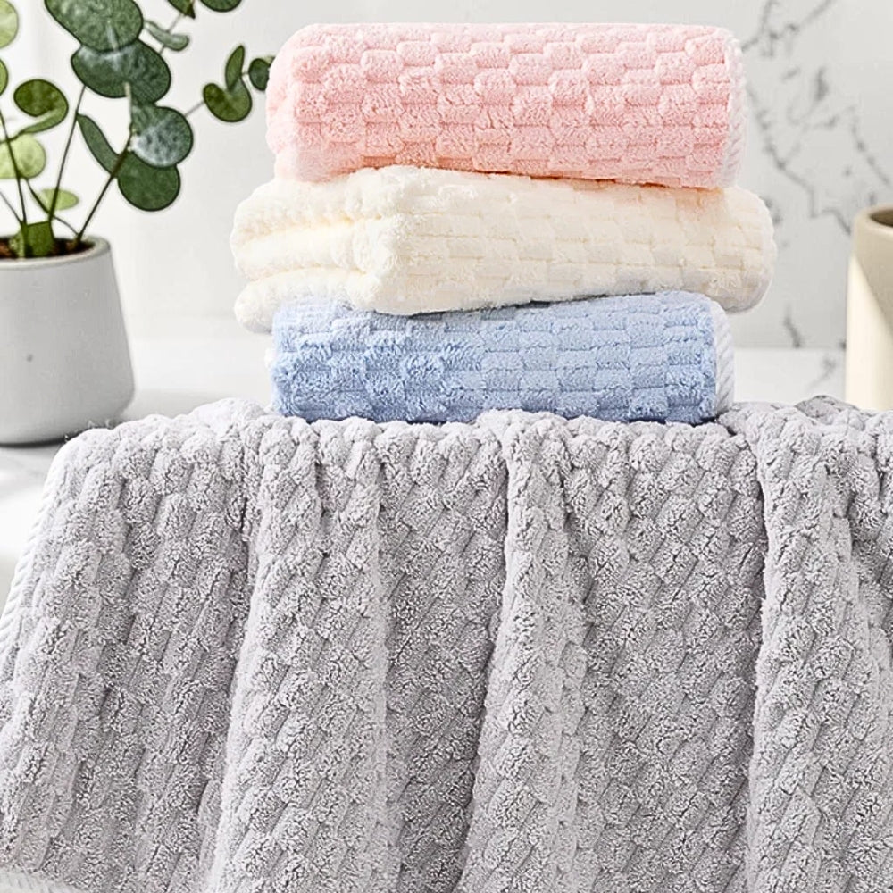 Fleece-Handtuchset mit weicher Oberfläche – 2-teilig