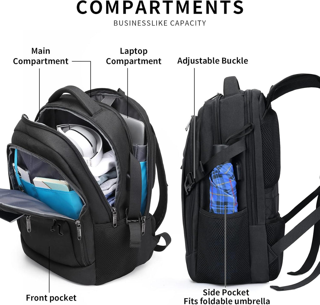 Laptop-Rucksack mit USB-Anschluss und Diebstahlschutz