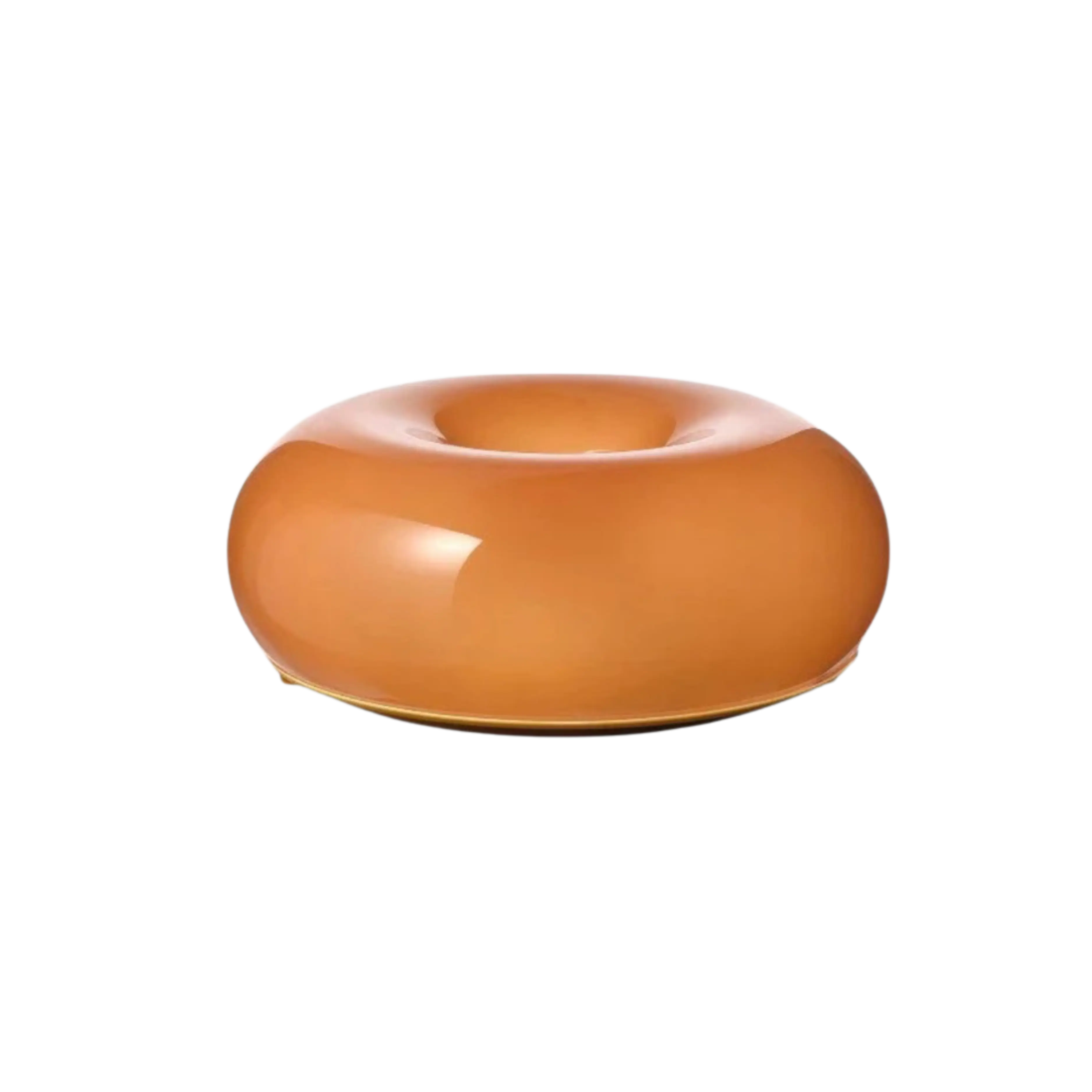 LED-Tischleuchte im Donut-Design – Orange und Weiß