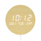 Digital Holz-Tischuhrnit LED-Display und Weckfunktion