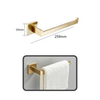 Badezimmer-Accessoire-Set aus Aluminium in Gebürstetem Gold