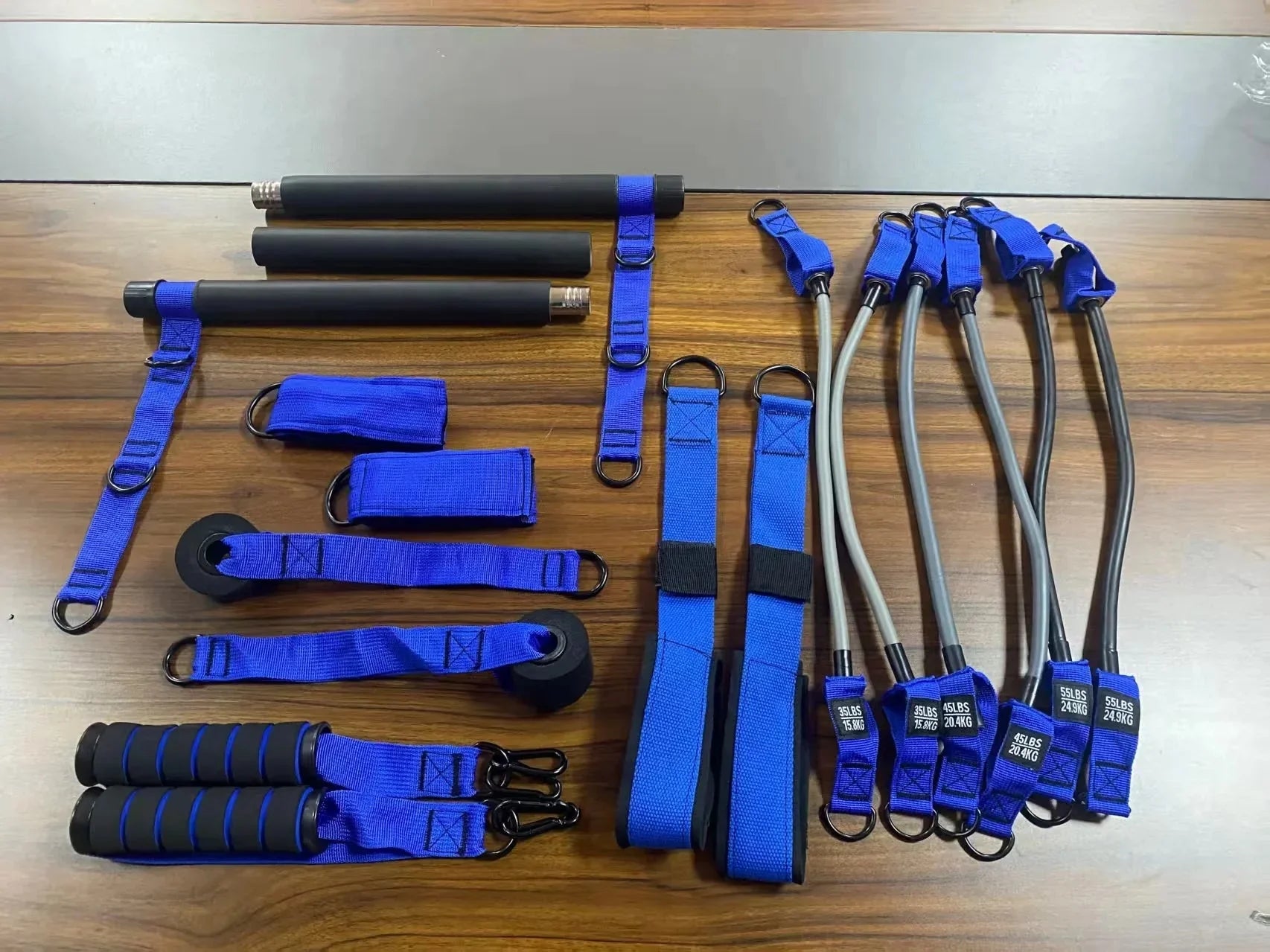 Widerstandsband-Trainingsset mit modularer Stange