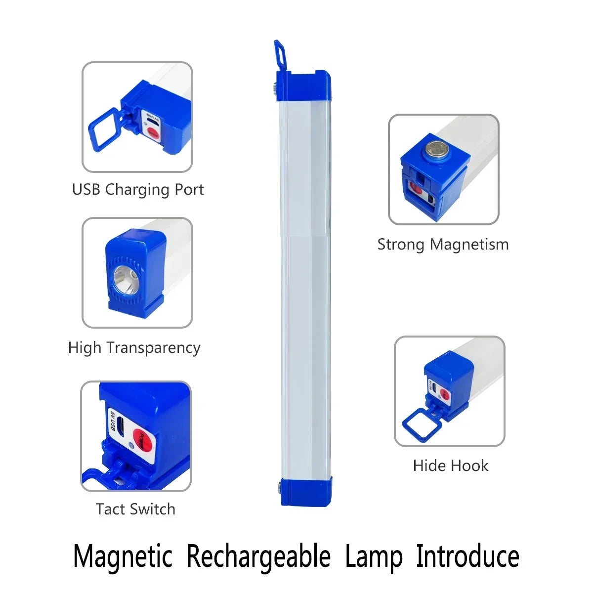 LED Röhrenleuchte magnetisch – wiederaufladbar