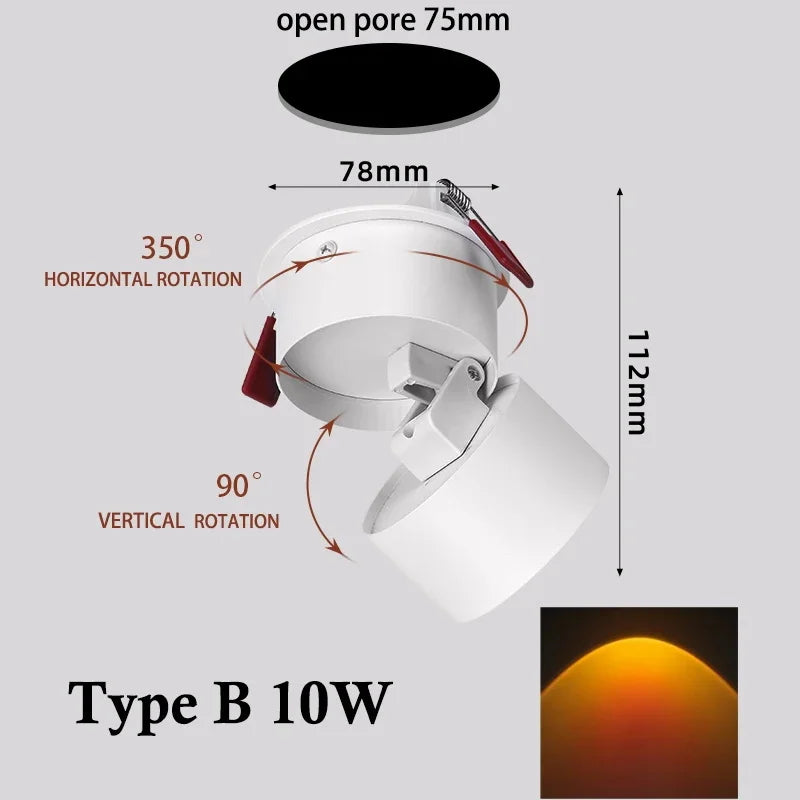 LED Sonnenuntergang Wandstrahler aus Aluminium