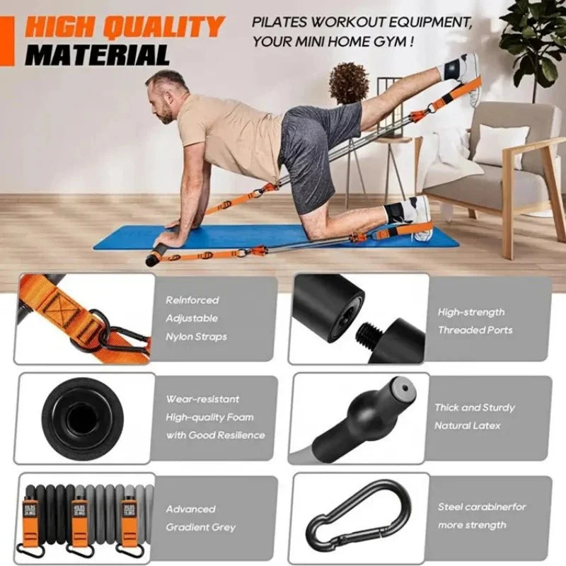 Widerstandsband-Trainingsset mit modularer Stange