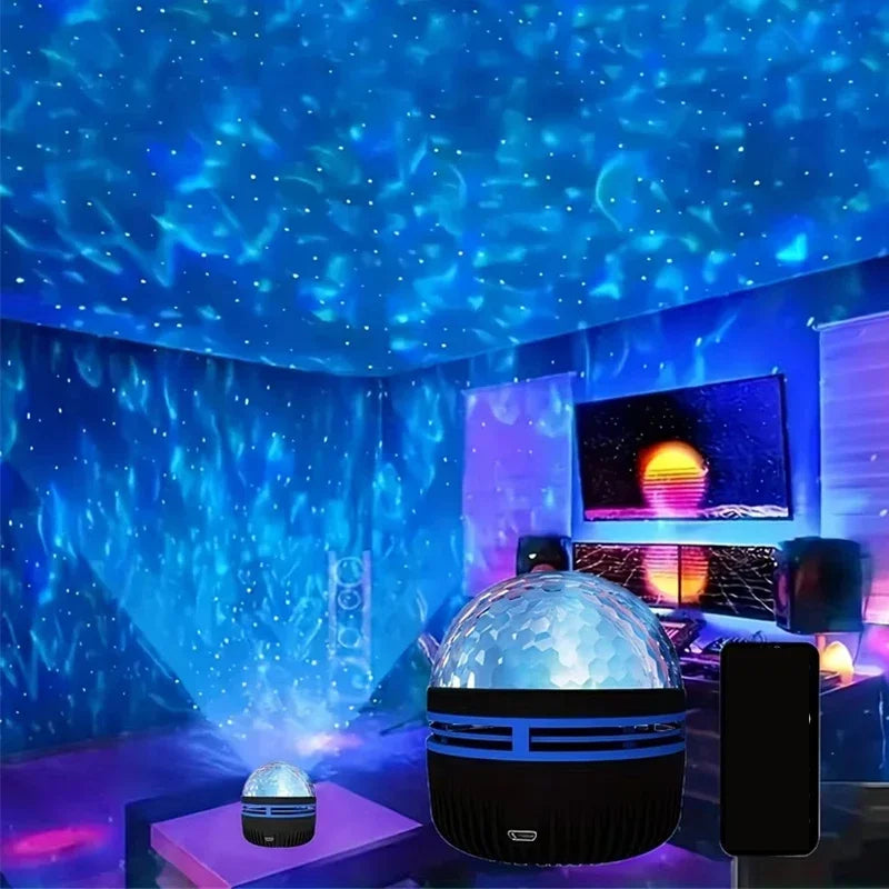 LED Projektor mit Nordlichter Effekt