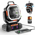 Camping-Ventilator mit 40000mAh Akku und LED-Beleuchtung