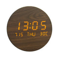 Digital Holz-Tischuhrnit LED-Display und Weckfunktion