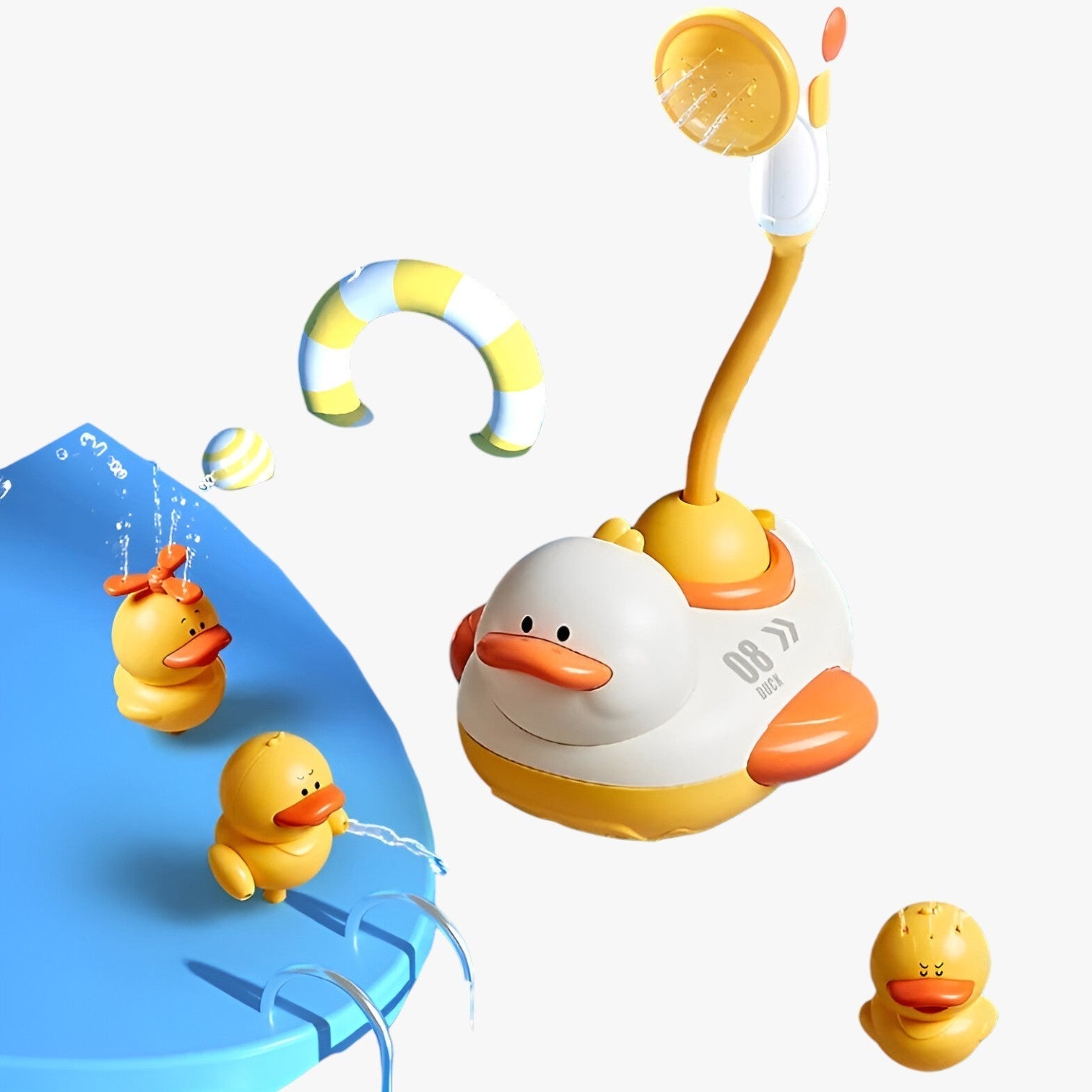 Wasserspiel Badeente mit automatischer Fontäne