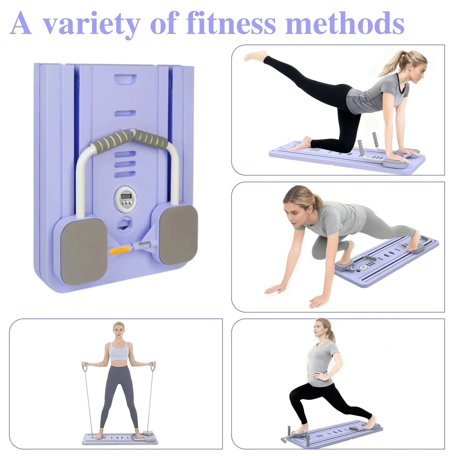 Klappbares Fitnessboard mit Widerstandsbändern