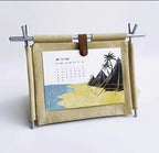 Camping Zelt-Tischkalender mit Stoffbezug