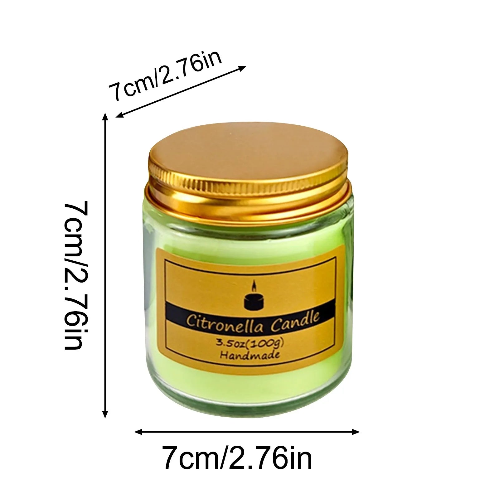 Citronella-Kerze im Glas – handgefertigt, 100 g