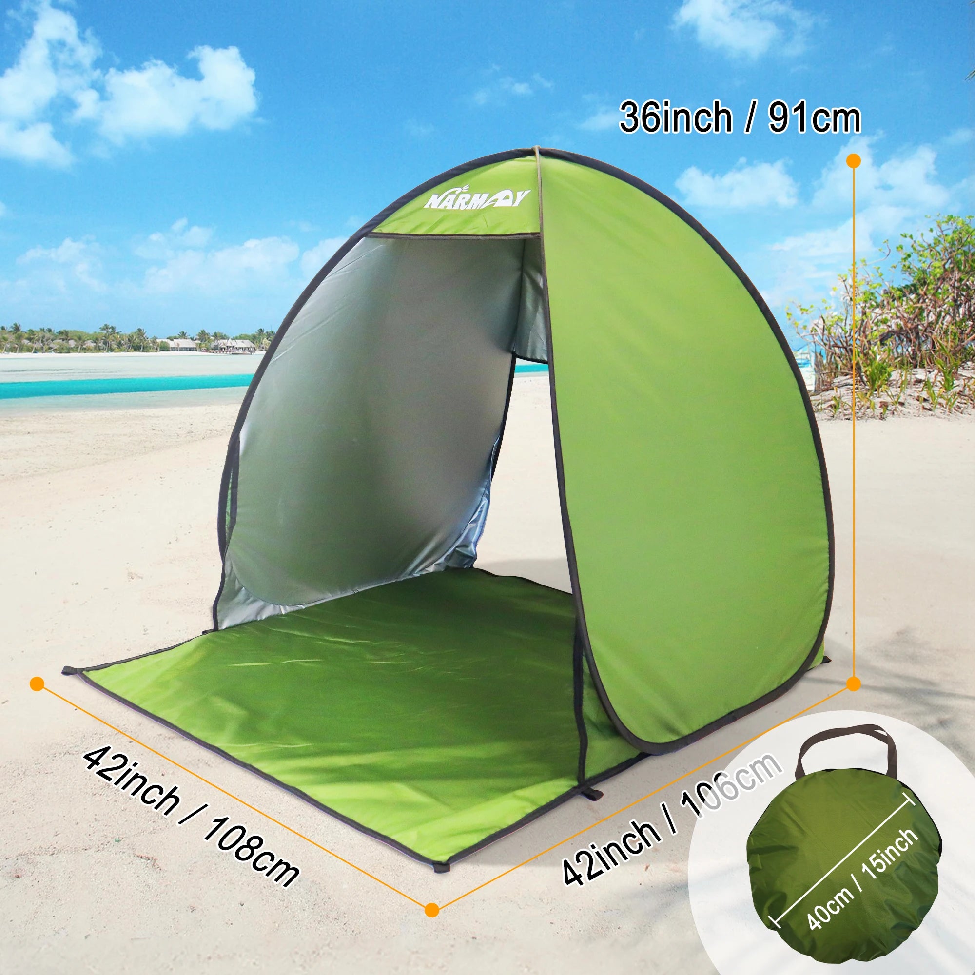 Pop-Up Strandmuschel mit UV-Schutz und Wasserabweisung