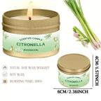 Citronella-Kerze im Metalldöschen mit Zitronengras-Duft