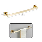 Badezimmer-Accessoire-Set aus Aluminium in Gebürstetem Gold