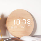 Digital Holz-Tischuhrnit LED-Display und Weckfunktion