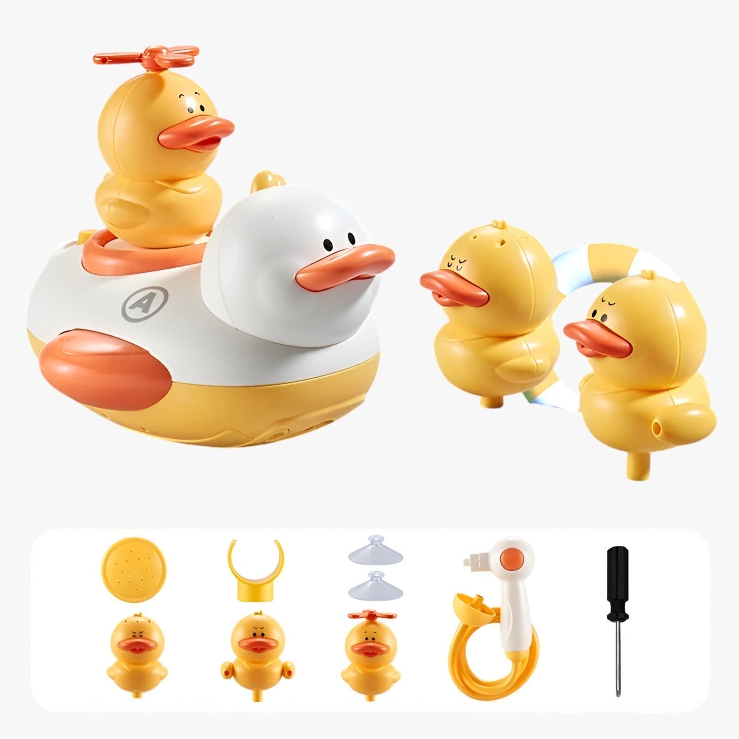 Wasserspiel Badeente mit automatischer Fontäne