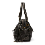 Handtasche aus PU-Leder mit Vintage-Waschung