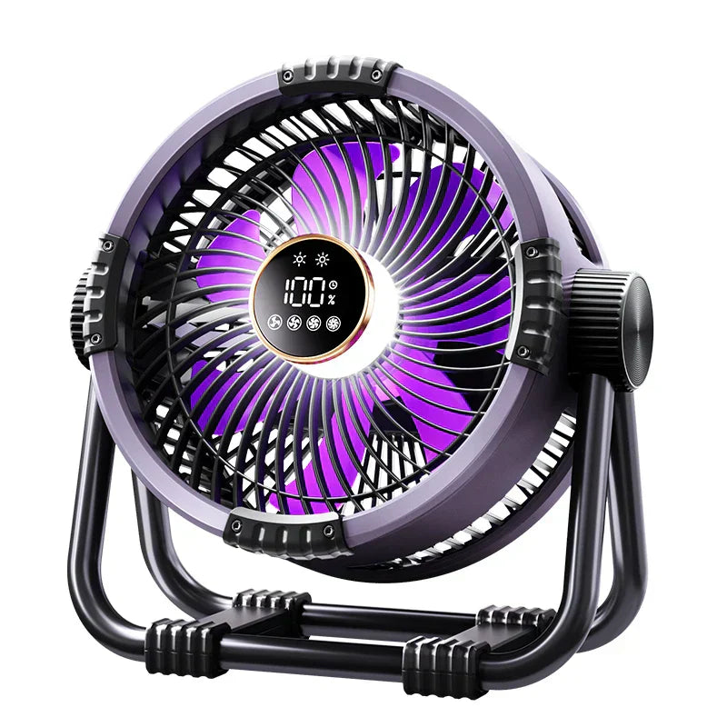 Campingventilator mit 20000mAh Akku und LED-Licht