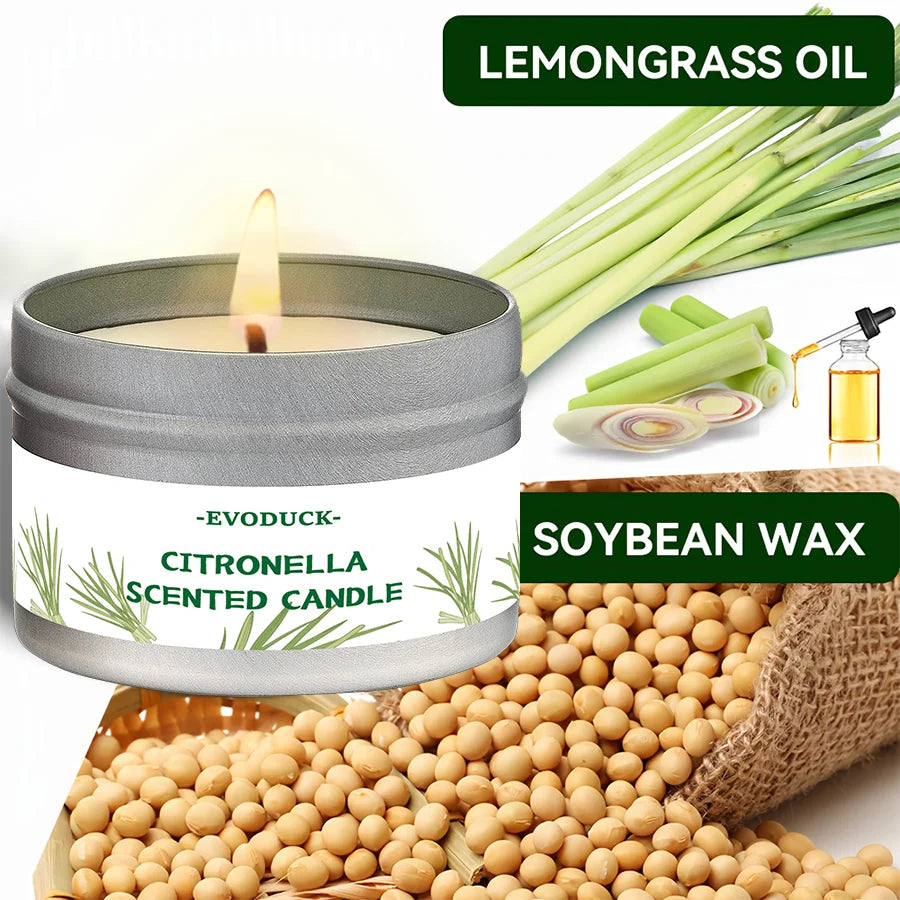 Citronella-Kerze mit Zitronengras-Duft für draussen