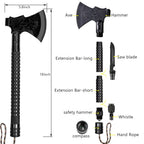 Survival-Axt klappbar mit Multi-Tool-Funktionen