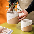 Keramik-Pflanzkübel im japanischen Stil
