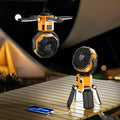 Solar Camping Ventilator mit LED Licht und Powerbank Funktion