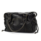 Handtasche aus PU-Leder mit Vintage-Waschung