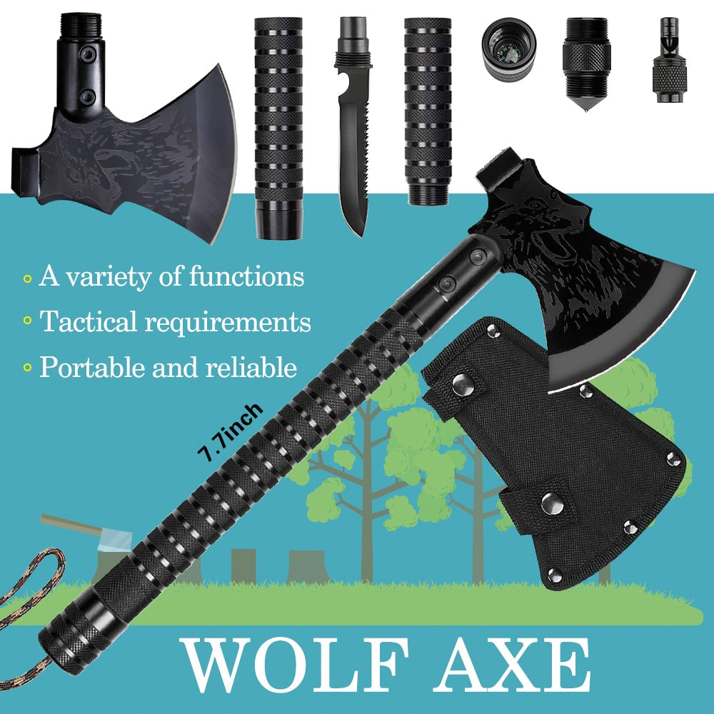 Survival-Axt klappbar mit Multi-Tool-Funktionen