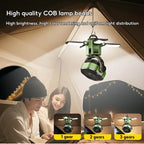 Solar Camping Ventilator mit LED Licht und Powerbank Funktion