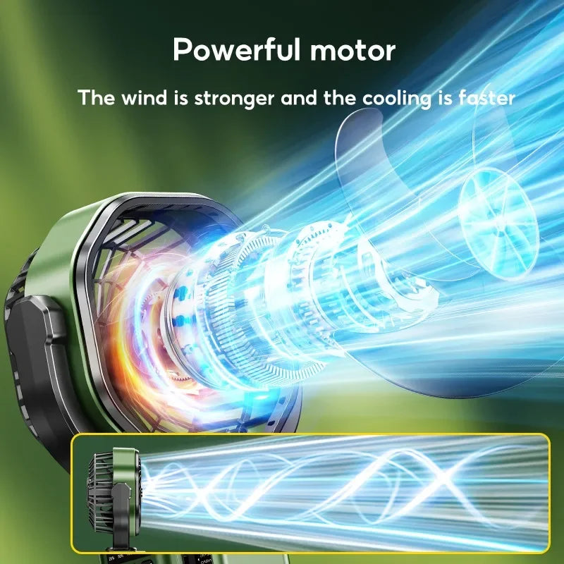 Solar Camping Ventilator mit LED Licht und Powerbank Funktion