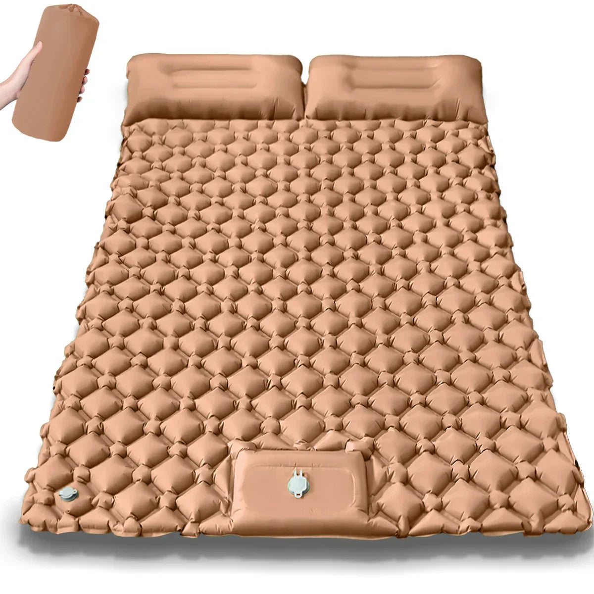 Aufblasbare Campingmatte für zwei Personen