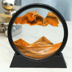 3D Sandbild rund mit fliessender Sandlandschaft