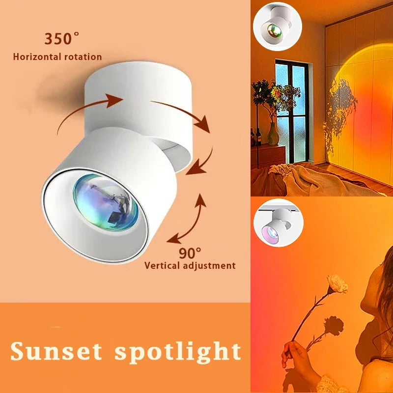 LED Sonnenuntergang Wandstrahler aus Aluminium